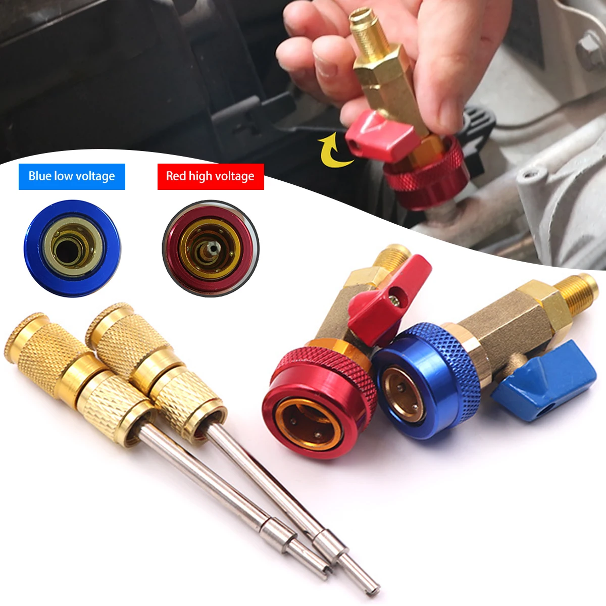 new R134a Valve Core Remover Installer 2 Pieces Quick Remover Tool Kit Replace High Low Side Valve Core Repair Tools for R13A
new R134a Valve Core Remover Installer 2 Pieces Quick Remover Tool Kit Replace High Low Side Valve Core Repair Tools for R13A