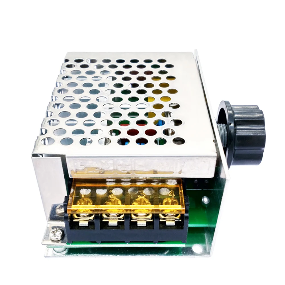 AC 220V 4000W Thyristor Voltage Regulator Speed Temperature Light Volt Dimmer Adjuster Controller Easy & Safe to Use High Power
AC 220V 4000W Thyristor Voltage Regulator Speed Temperature Light Volt Dimmer Adjuster Controller Easy & Safe to Use High Power