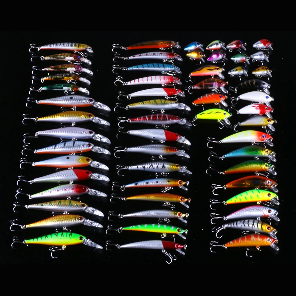 56PCS Set Mixed Fishing Hook Lure Saltwater Minnow Fish Lure Salmon Bass Trout Artificial Bait Tackle
56PCS Set Mixed Fishing Hook Lure Saltwater Minnow Fish Lure Salmon Bass Trout Artificial Bait Tackle
