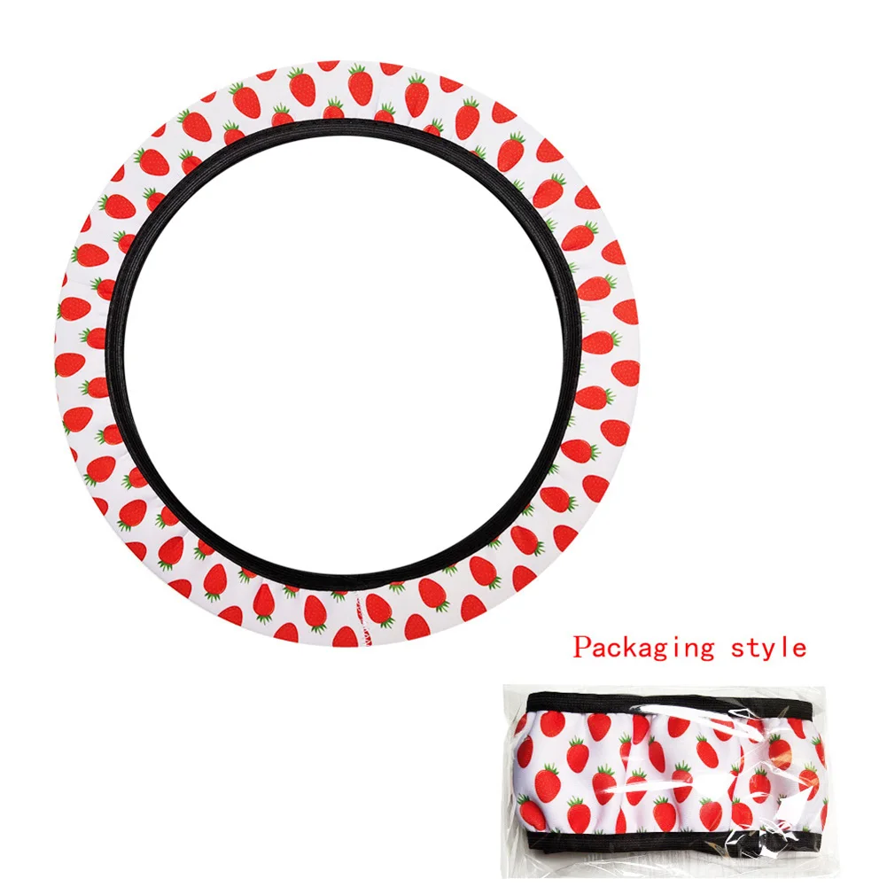 37-38CM Car Steering Wheel Cover Strawberry Auto Steering Wheel Cover Shortcake Breathable Anti Slip Car-styling Car Accessories
37-38CM Car Steering Wheel Cover Strawberry Auto Steering Wheel Cover Shortcake Breathable Anti Slip Car-styling Car Accessories