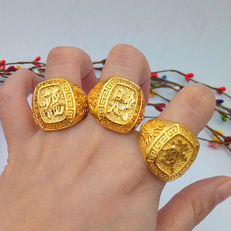 Classic Yellow Gold Mens Rings 2022 Jewlery Thick 24K Orginal Gold Color Rings Wedding Birthday Gift Resizable Jewelry Luxury
Classic Yellow Gold Mens Rings 2022 Jewlery Thick 24K Orginal Gold Color Rings Wedding Birthday Gift Resizable Jewelry Luxury