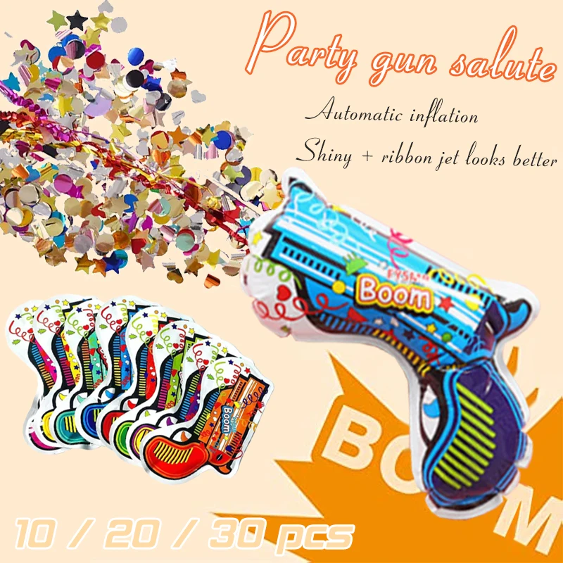 10/20/30pc Fireworks Inflatable Gun Automatic Spray Confetti Balloon Toy Sparkle Sequin Wedding Birthday Party Celebration Prop
10/20/30pc Fireworks Inflatable Gun Automatic Spray Confetti Balloon Toy Sparkle Sequin Wedding Birthday Party Celebration Prop
