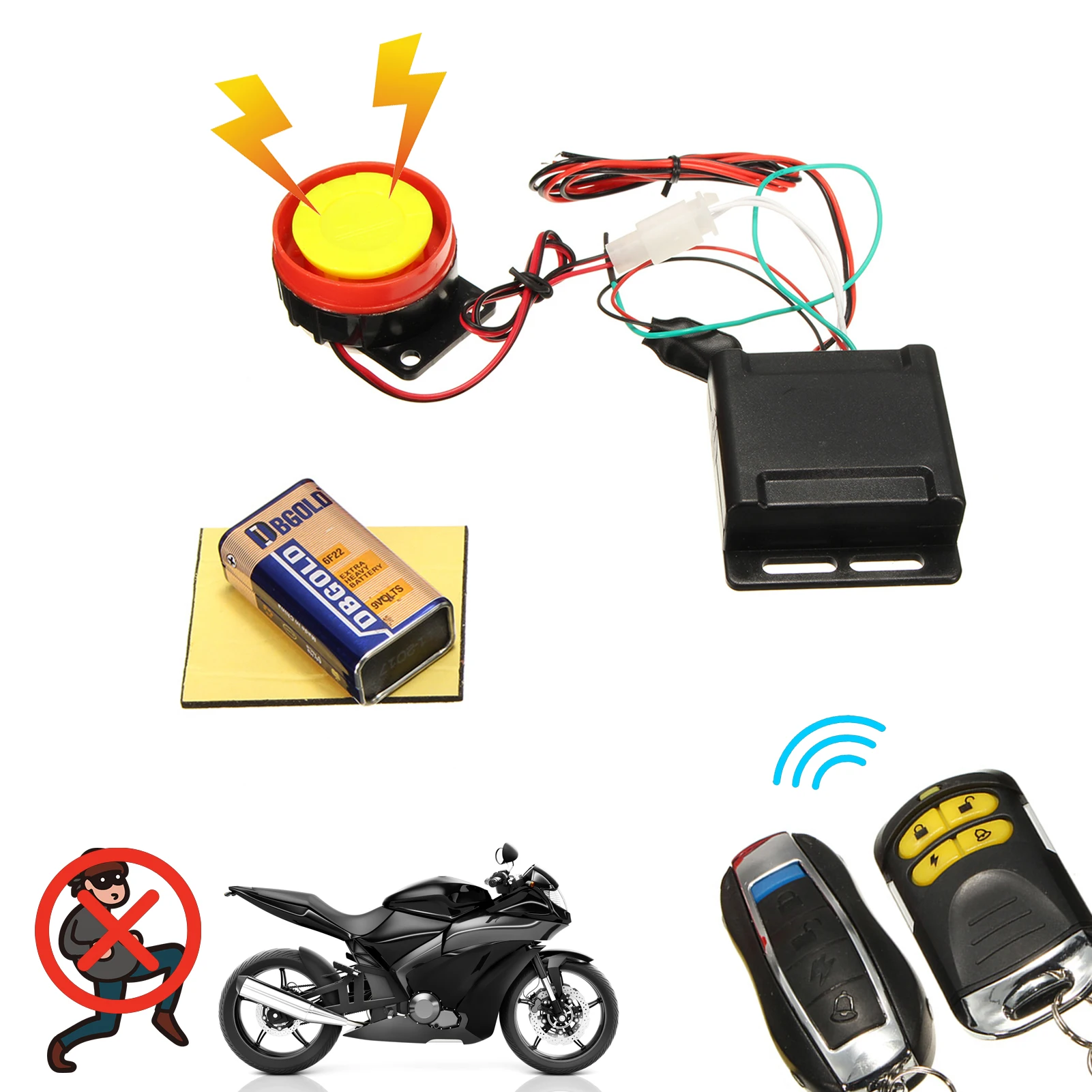 Motorcycle Alarm Bike Alarm With Remote 125dB Bike Alarm Wireless Vibration Motion Sensor For Bicycle Mountain Bike Motorcycle
Motorcycle Alarm Bike Alarm With Remote 125dB Bike Alarm Wireless Vibration Motion Sensor For Bicycle Mountain Bike Motorcycle