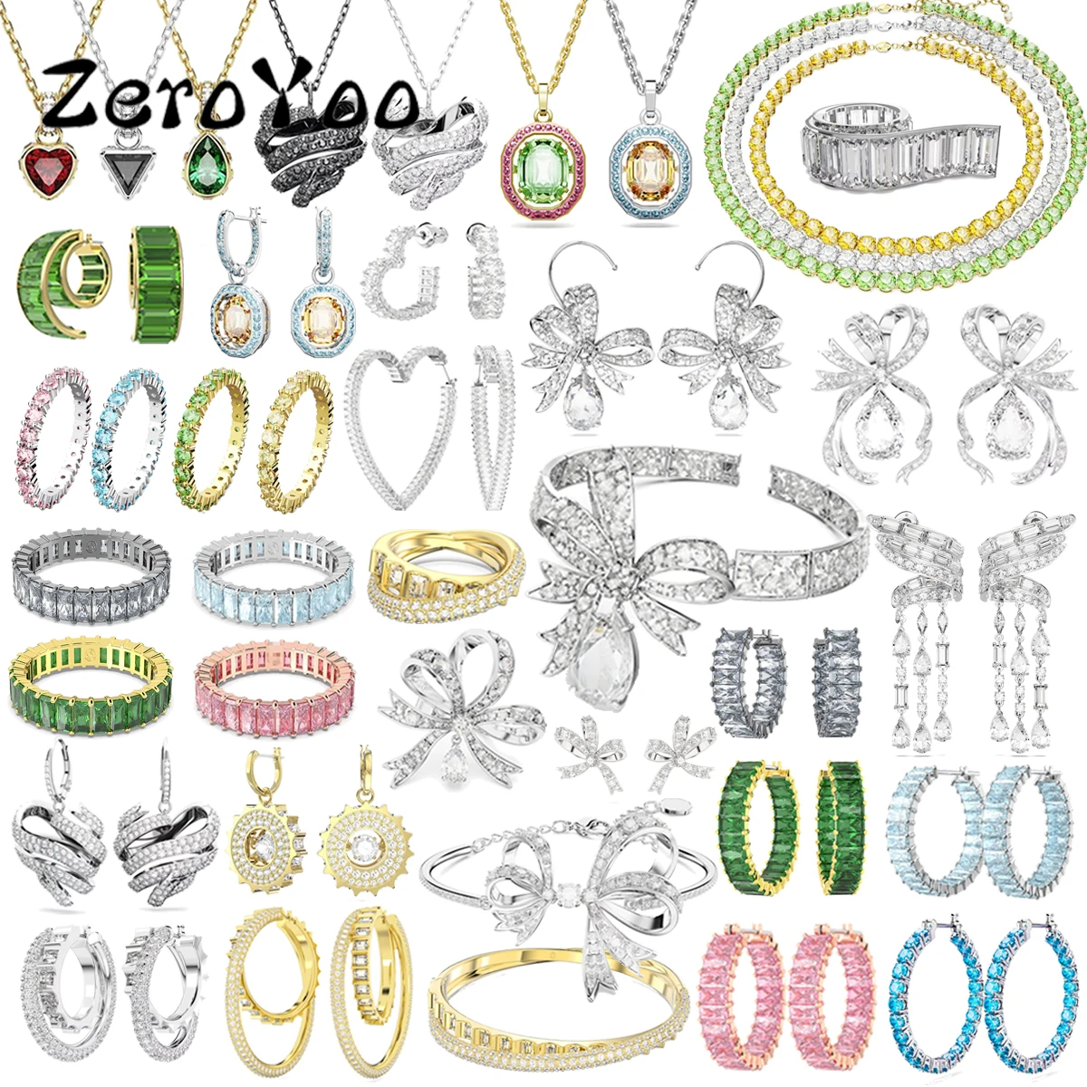 Swamatrix 2023 New Fine Jewelry Set Charm Fashion Green White Geometric Crystal High Quality Necklace Bracelet Earring For Women
Swamatrix 2023 New Fine Jewelry Set Charm Fashion Green White Geometric Crystal High Quality Necklace Bracelet Earring For Women