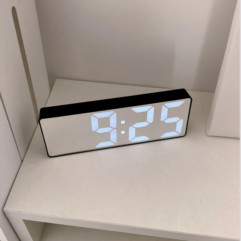 Умные светодиодсветодиодный часы прикроватный цифровой будильник настольные