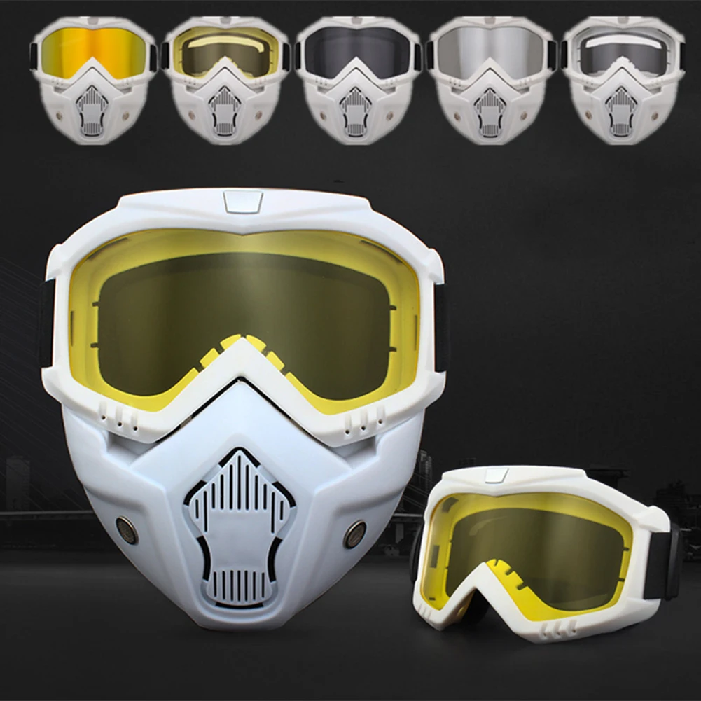 Bike Ski Motorcycle Goggle Mask Separated Windproof Glasses With Mouth Filter Professional Snowboard Mask Equipments
Bike Ski Motorcycle Goggle Mask Separated Windproof Glasses With Mouth Filter Professional Snowboard Mask Equipments