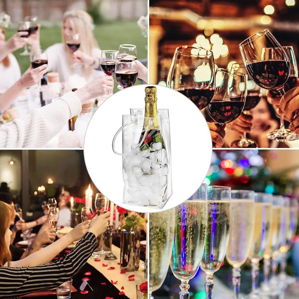 1PCS Ice Wine Bag PVC Bottle Cooler Refrigerator Transparent Beer Bucket Drink 28*20*10cm Foldable Carrier Champagne 2023 NEW
1PCS Ice Wine Bag PVC Bottle Cooler Refrigerator Transparent Beer Bucket Drink 28*20*10cm Foldable Carrier Champagne 2023 NEW