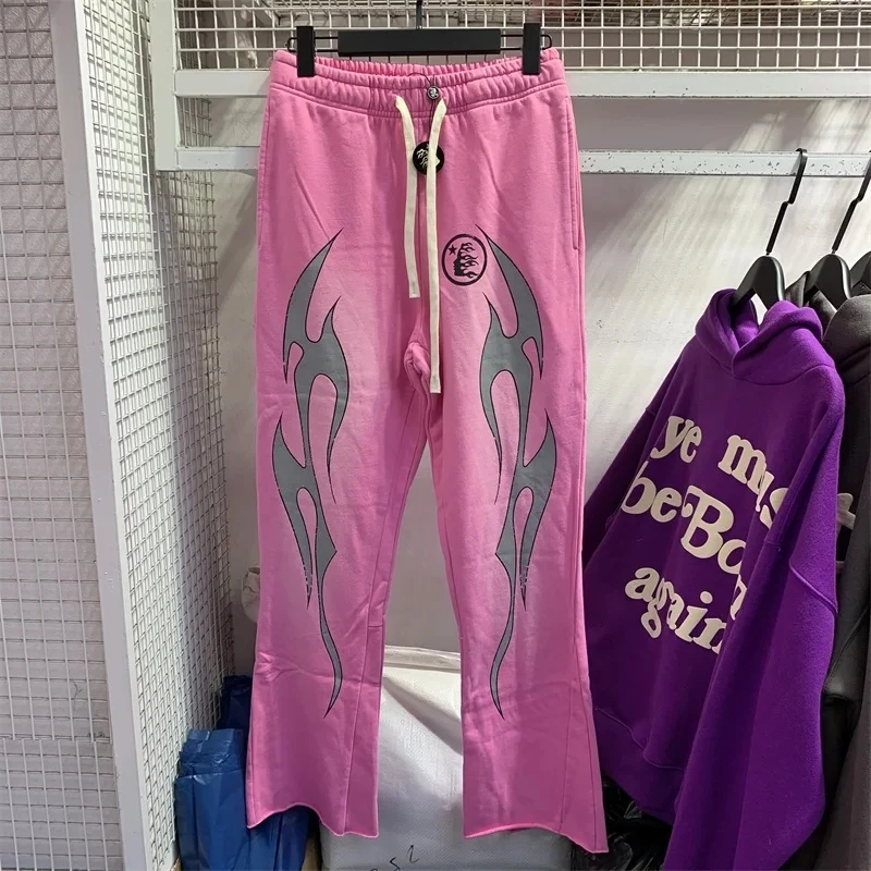 Hellstar Pink Flare Pants Pure Cotton Jogger Drawstring Mens Pants Oversized Tracksuit Set 
Hellstar Pink Flare Pants Pure Cotton Jogger Drawstring Mens Pants Oversized Tracksuit Set