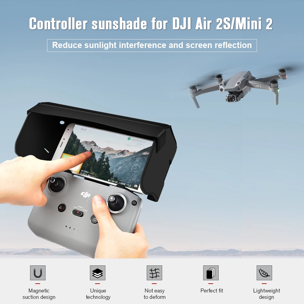 For DJI Mini 2 / Royal Mavic Air 2 special remote control full screen mobile phone sunshade hood glass fiber plate foldable 
For DJI Mini 2 / Royal Mavic Air 2 special remote control full screen mobile phone sunshade hood glass fiber plate foldable