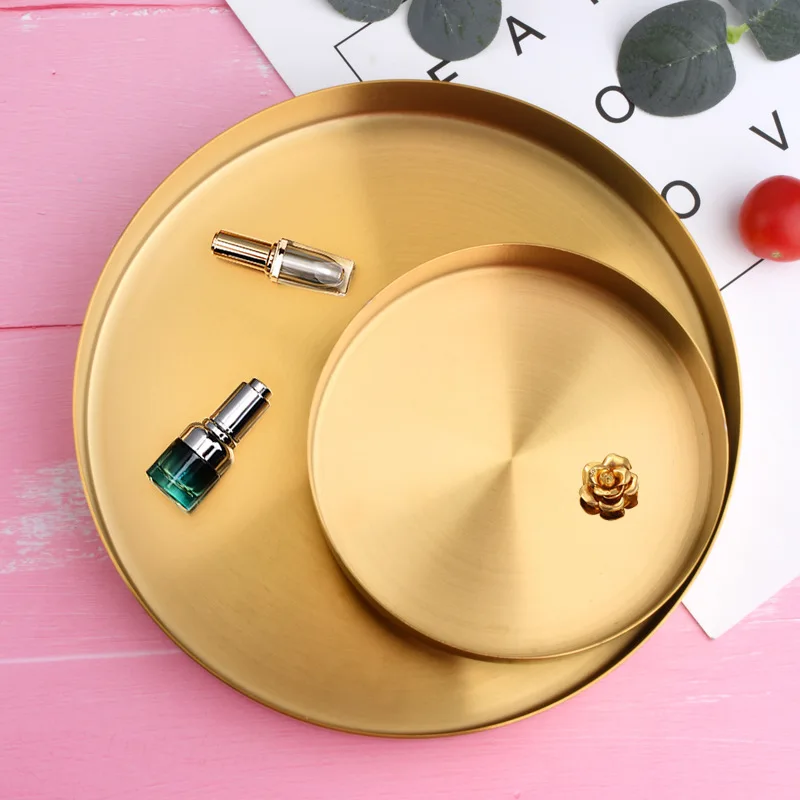 Stainless Steel Storage Tray Space Saving Organizer Jewelry Display Plate Round Shape Gold Kitchen Dessert Plate Serving Tray
Stainless Steel Storage Tray Space Saving Organizer Jewelry Display Plate Round Shape Gold Kitchen Dessert Plate Serving Tray