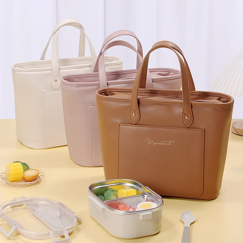 Large Capacity Insulated Lunch Bag Women's PU Leather Waterproof Thermal Lunch Box Portable Cooler Bag Picnic Food Bags
Large Capacity Insulated Lunch Bag Women's PU Leather Waterproof Thermal Lunch Box Portable Cooler Bag Picnic Food Bags