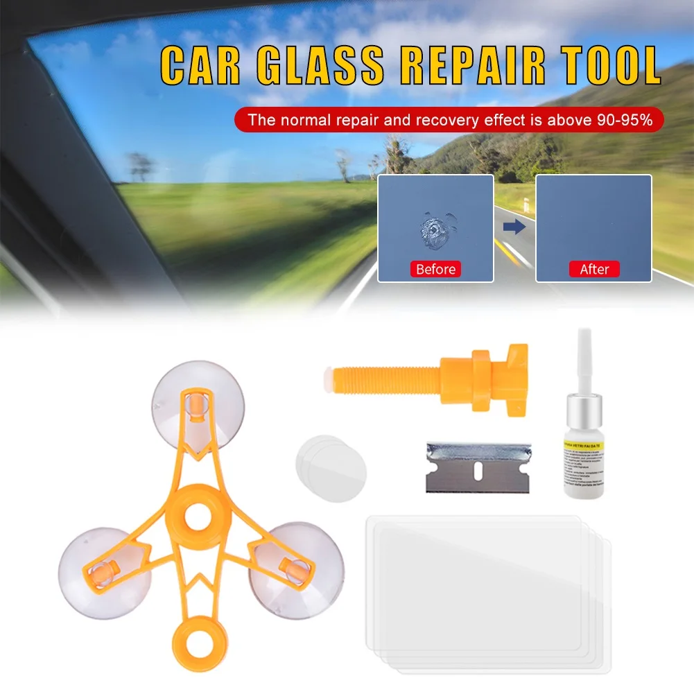 Universal Car Windshield Repair Tools DIY Car Cracked Glass Repair Kit Auto Window Screen Polishing Accessories For Car Care
Universal Car Windshield Repair Tools DIY Car Cracked Glass Repair Kit Auto Window Screen Polishing Accessories For Car Care