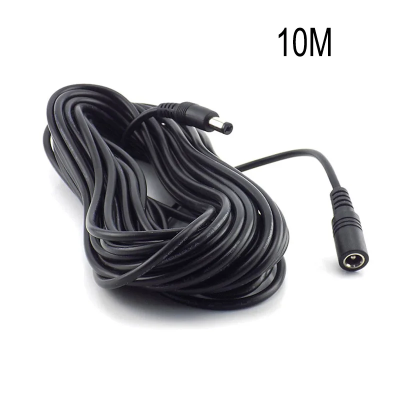 

10 м 12 В постоянного тока Удлинительный кабель питания адаптер штекер «Мама-папа» 5 мм X2, 1 мм шнуры питания для CCTV камеры домашней безопасности
