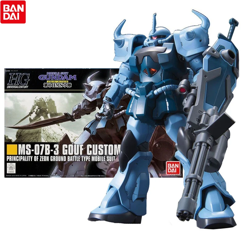 Bandai Genuine Gundam Model Kit Anime Figure HGUC MS-07B-3 Gouf Custom Collection Gunpla Anime Action Figure Toys for Children
Bandai Genuine Gundam Model Kit Anime Figure HGUC MS-07B-3 Gouf Custom Collection Gunpla Anime Action Figure Toys for Children