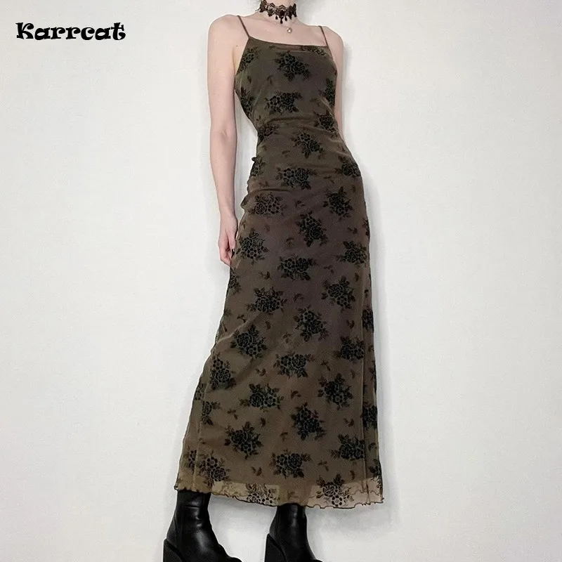 Karrcat Gothic Mesh Dress Grunge Fairycore Rose Print Dress Vintage Dark Aesthetic Maxi Dress Emo Goth Party Dress 90s Vestidos
Karrcat Gothic Mesh Dress Grunge Fairycore Rose Print Dress Vintage Dark Aesthetic Maxi Dress Emo Goth Party Dress 90s Vestidos