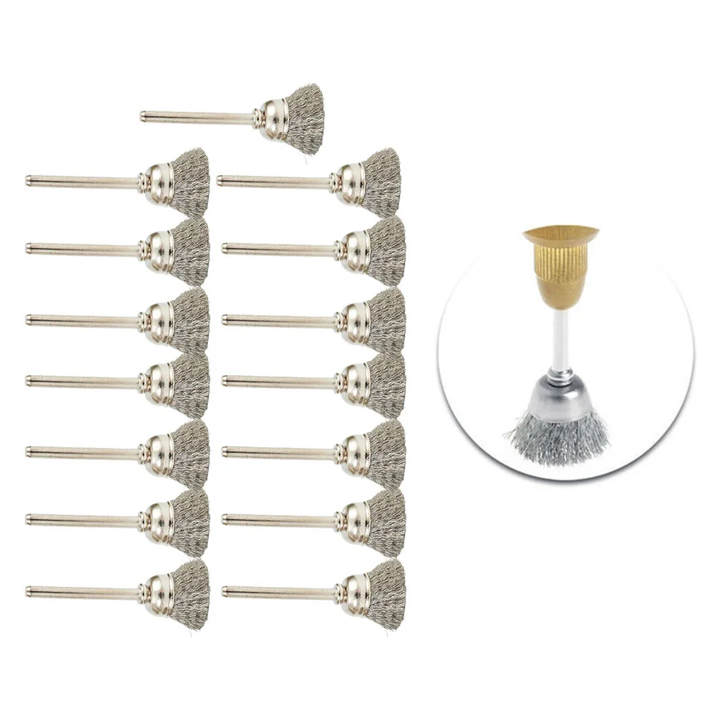 15pcs Stainless Steel Wire Brush 15mm Stainless Steel Silver For Metal Surface Cleaning Hand Tool Abrasive Tool Brush Accessorie
15pcs Stainless Steel Wire Brush 15mm Stainless Steel Silver For Metal Surface Cleaning Hand Tool Abrasive Tool Brush Accessorie