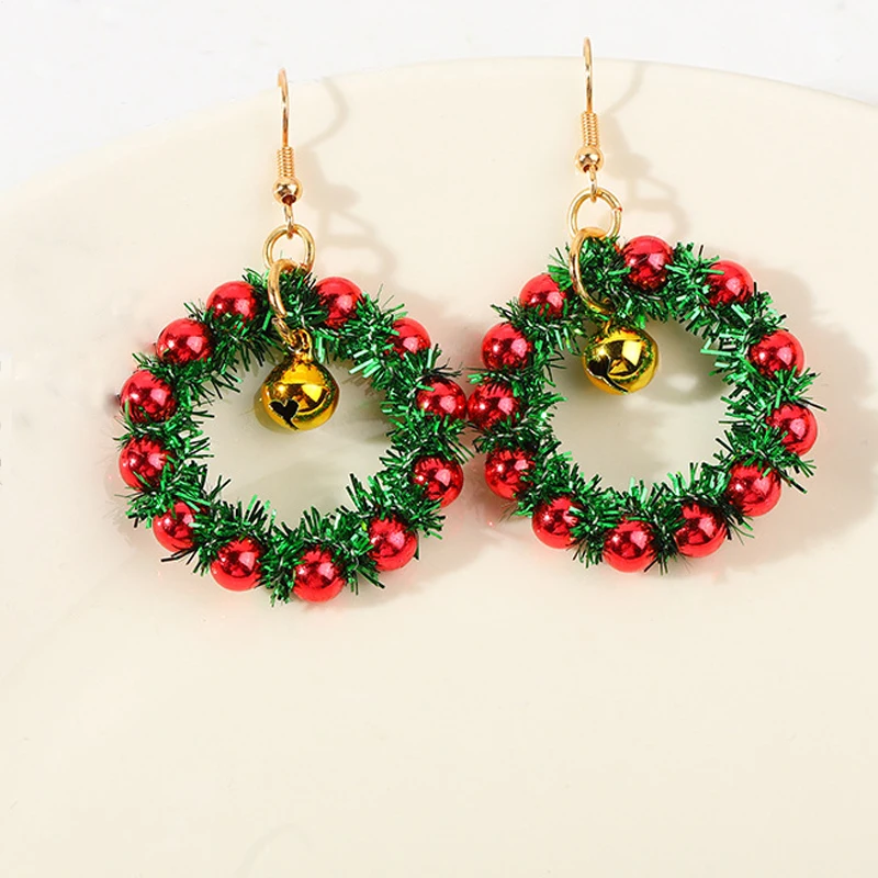 New Fashion Christmas Wreath Bell Dangle Earrings for Women Xmas Jewelry Bowknot Snowman Santa Claus Crutch Ear Stud Party Gift
New Fashion Christmas Wreath Bell Dangle Earrings for Women Xmas Jewelry Bowknot Snowman Santa Claus Crutch Ear Stud Party Gift