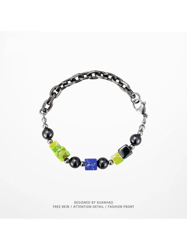 2022 New Retro Natural Stone Square Cat's Eye Strand Bracelets Silver Color Stainless Steel Hip Hop Jewelry For Men Women 19cm
2022 New Retro Natural Stone Square Cat's Eye Strand Bracelets Silver Color Stainless Steel Hip Hop Jewelry For Men Women 19cm