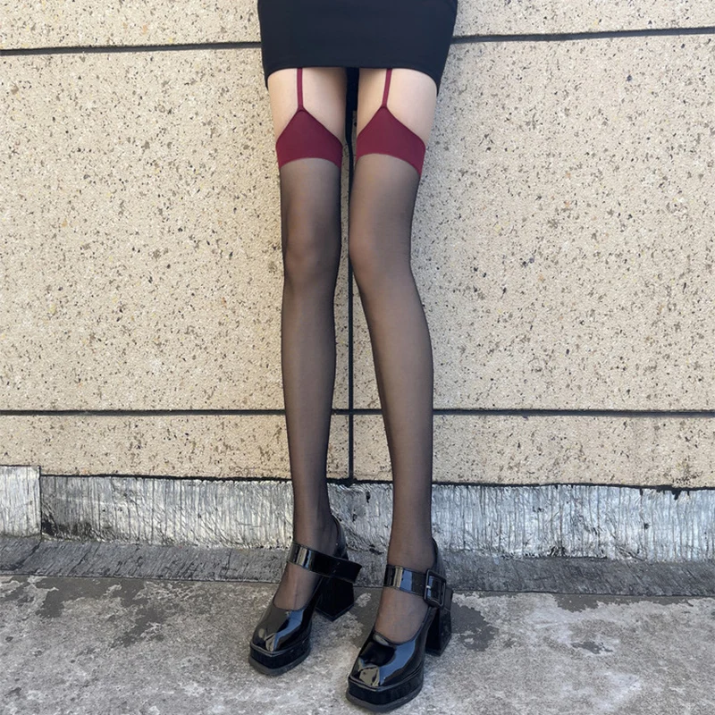 Women's Y2K Vintage Sexy Lace Sheer Suspender Lingerie Color Block Thigh High Stockings Lace Pattern Garter
Women's Y2K Vintage Sexy Lace Sheer Suspender Lingerie Color Block Thigh High Stockings Lace Pattern Garter