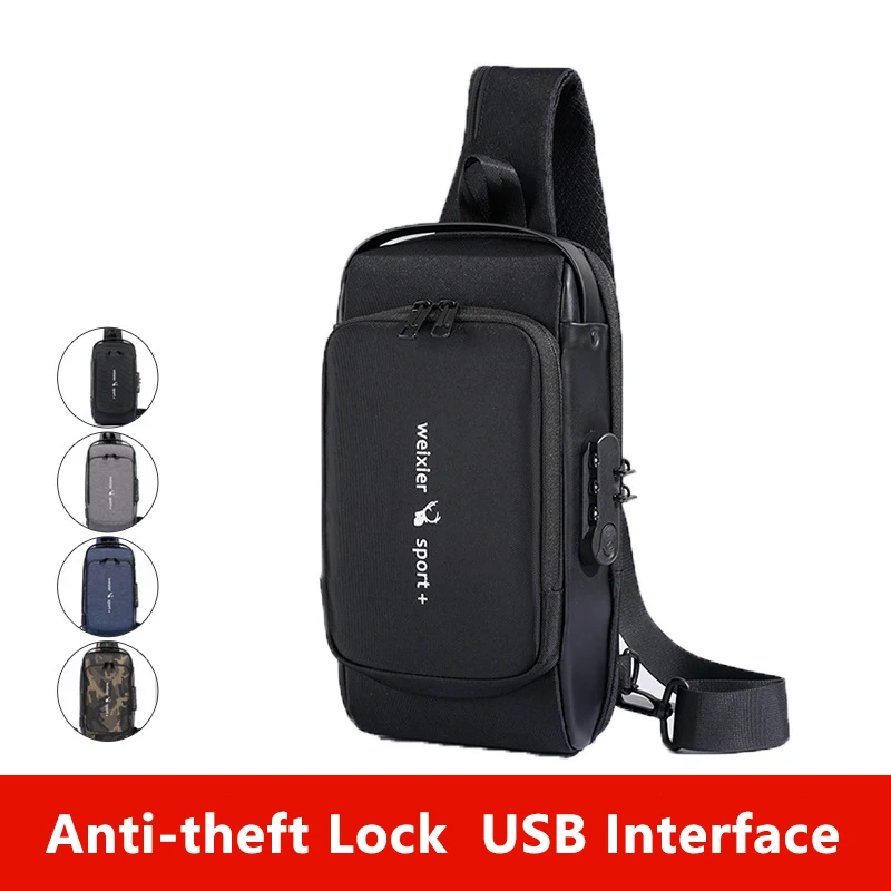 Anti Theft Large Capacity Men Oxford Waterproof Multifunction Shoulder Bags Messenger USB Chest Bag Sling Crossbody Bags Travel 
Anti Theft Large Capacity Men Oxford Waterproof Multifunction Shoulder Bags Messenger USB Chest Bag Sling Crossbody Bags Travel