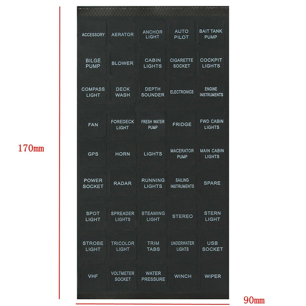 Instrument Panel Decals HORN LIGHTS POWER SOCKET SPOT LIGHT USB SOCKET WINCH 100% Brand New 170mm(L) X 90mm(W)
Instrument Panel Decals HORN LIGHTS POWER SOCKET SPOT LIGHT USB SOCKET WINCH 100% Brand New 170mm(L) X 90mm(W)