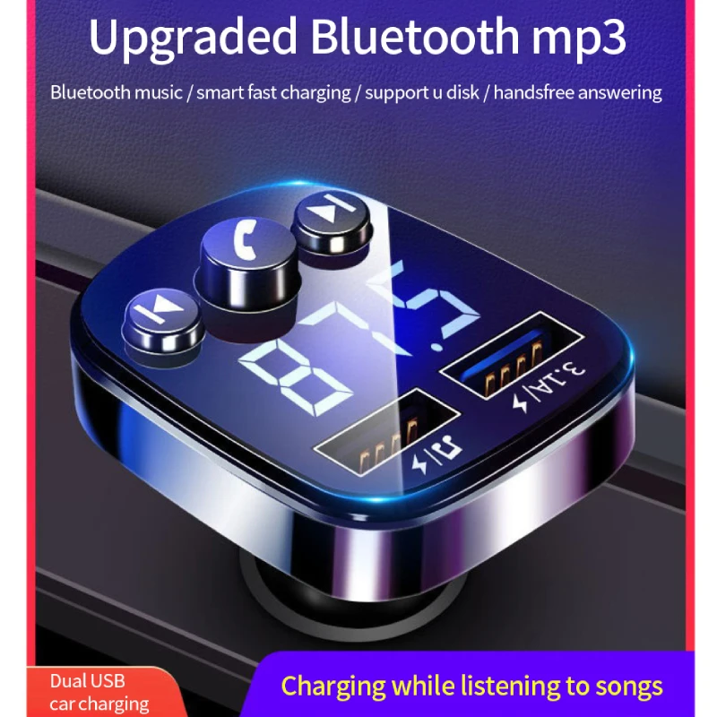 Fm передатчик Bluetooth Автомобильный MP3-плеер приемник Музыка U диск поставки 5 В Двойное Зарядное устройство USB Автомобильная электроника Аксес...
Fm передатчик Bluetooth Автомобильный MP3-плеер приемник Музыка U диск поставки 5 В Двойное Зарядное устройство USB Автомобильная электроника Аксес...