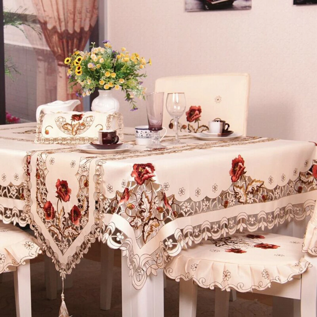 

Brand New Parts Suitable Supply Table Runner Lace Ornament Oval Tablecloth Wedding White Decoration Graduations