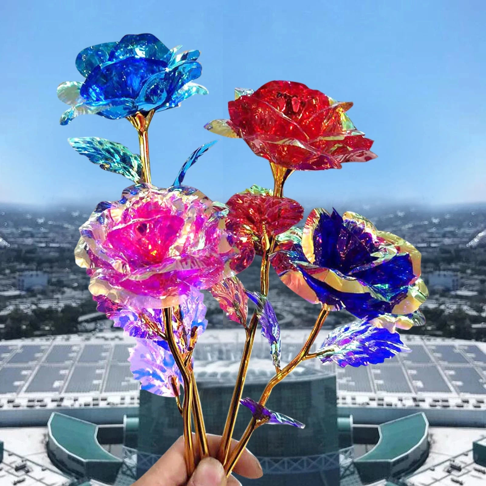 1pcs Artificial Flowers Crystal Glisten Rose Birthday Gifts For Girls Living Room Decorative Shiny Rose Decoration For Home
1pcs Artificial Flowers Crystal Glisten Rose Birthday Gifts For Girls Living Room Decorative Shiny Rose Decoration For Home