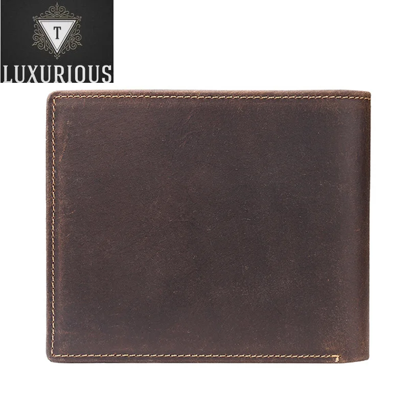 100% Genuine Leather Crazy Horse Cowhide Wallet Short Bifold Men Wallets Luxury Casual Coin Pocket Purse ID & Credit Card Holder
100% Genuine Leather Crazy Horse Cowhide Wallet Short Bifold Men Wallets Luxury Casual Coin Pocket Purse ID & Credit Card Holder