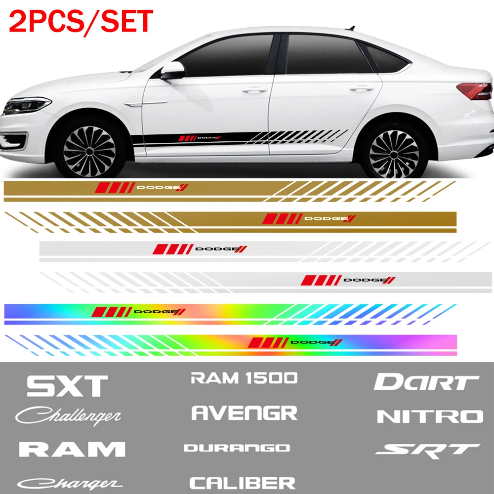 2PCS New Car Body Stripe Stickers Auto Side Skirts Decor Decals for Dodge Avenger SXT Journey Challenger Dart RAM 1500 Caravan
2PCS New Car Body Stripe Stickers Auto Side Skirts Decor Decals for Dodge Avenger SXT Journey Challenger Dart RAM 1500 Caravan