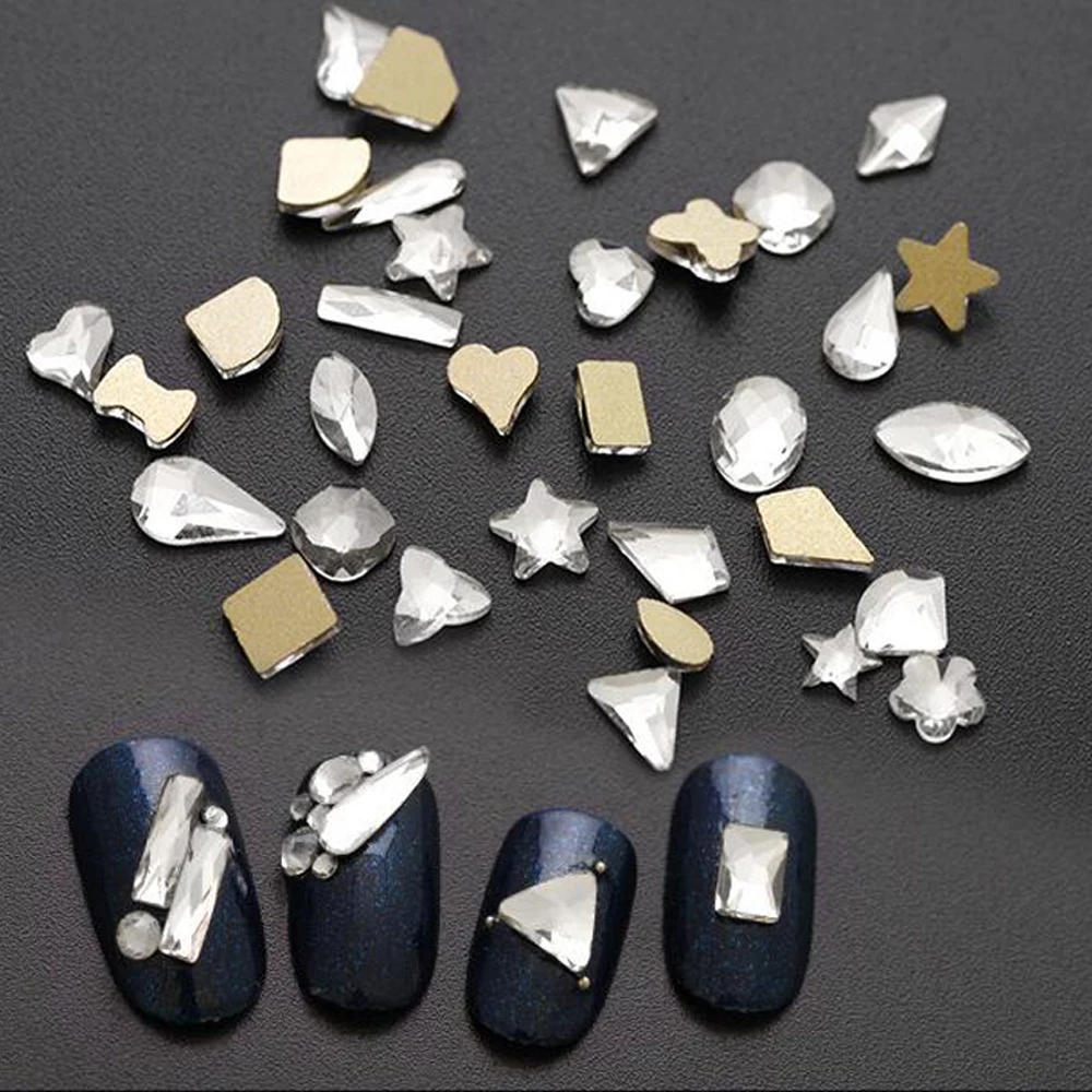 50Pcs White Magic Mixies Small Rhinestones Nail Heart/Teardrop/Rhombus/Skull Decoration Petits Strass 3D Jewelry Manicure 16Szie
50Pcs White Magic Mixies Small Rhinestones Nail Heart/Teardrop/Rhombus/Skull Decoration Petits Strass 3D Jewelry Manicure 16Szie