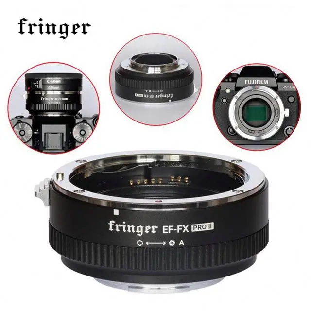 

Fringer EF-FX PRO II Auto Focus Adapter with Built-in Electronic Aperture for Canon Tamron Sigma Lens to Fujifilm FX Cameras