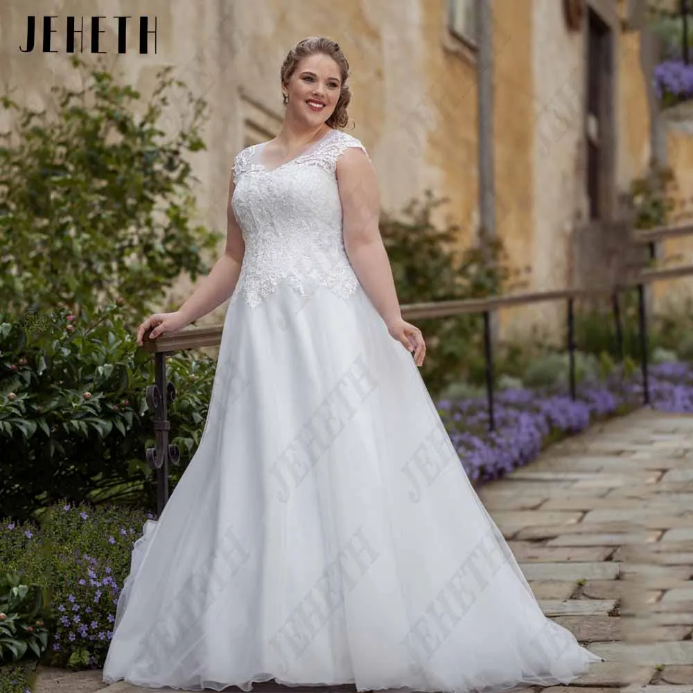 JEHETH Classic Cap Sleeves Vestidos de Noiva Plus Size Scoop Lace Up Vestidos dЖенское свадебное платье с круглым вырезом JEHETH, классическое платье невесты с кружевной аппликацией, ТРАПЕЦИЕВИДНОЕ Тюлевое платье, 2019
JEHETH Classic Cap Sleeves Vestidos de Noiva Plus Size Scoop Lace Up Vestidos dЖенское свадебное платье с круглым вырезом JEHETH, классическое платье невесты с кружевной аппликацией, ТРАПЕЦИЕВИДНОЕ Тюлевое платье, 2019