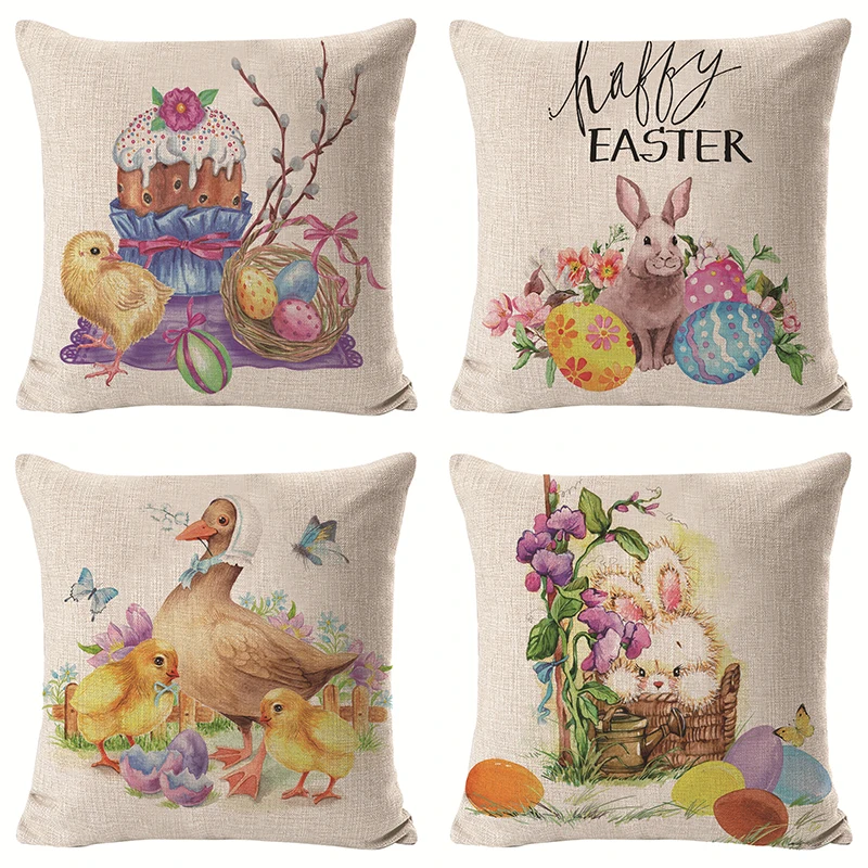45cm Easter Cushion Cover Bunny Eggs Printed Pillow Cover Easter Rabbit Linen Pillowcase St Patrick's Day Easter Decoration 2023
45cm Easter Cushion Cover Bunny Eggs Printed Pillow Cover Easter Rabbit Linen Pillowcase St Patrick's Day Easter Decoration 2023
