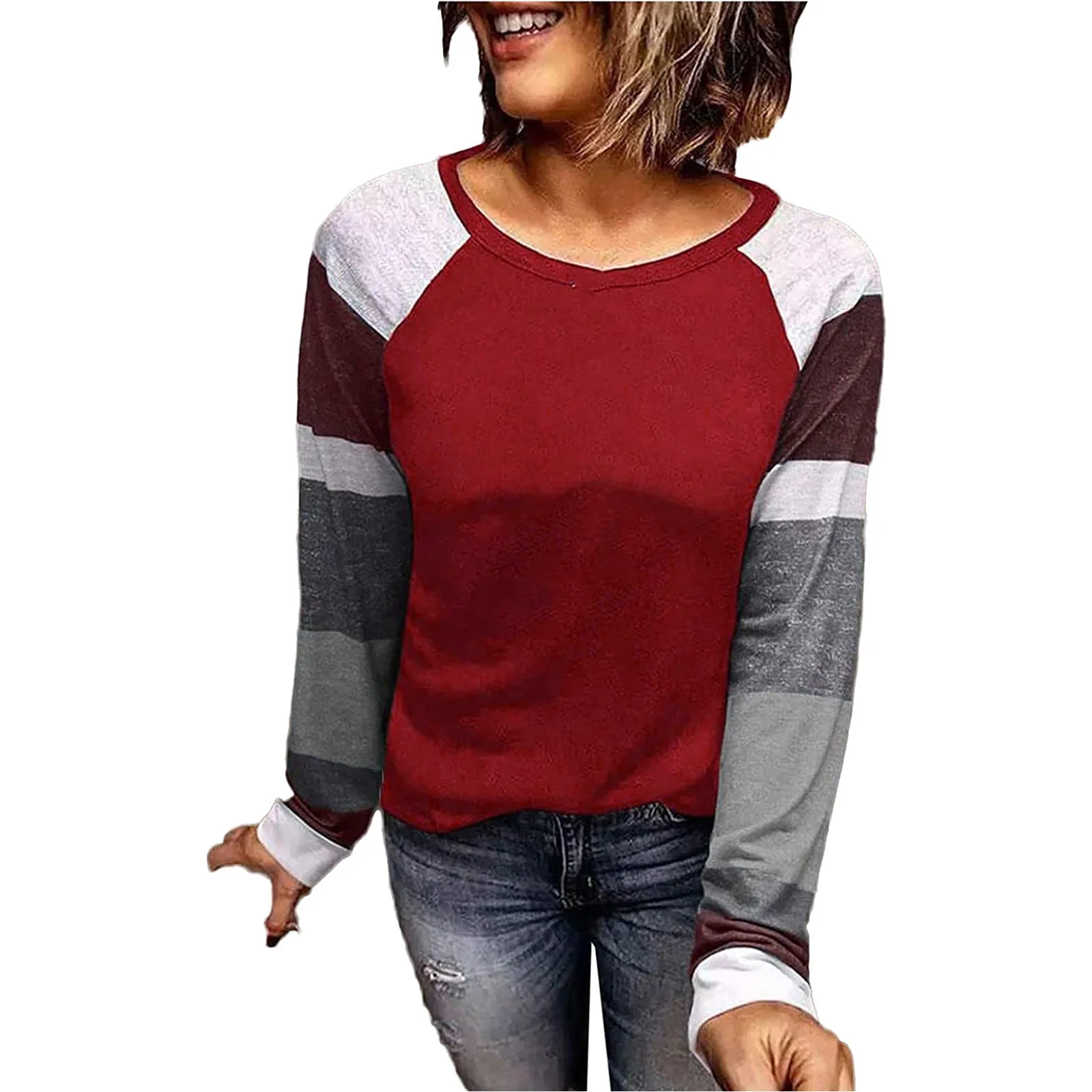 Women Striped Long Sleeve T-Shirt Casual Loose Fashion Blouse Round Neck Pullover Basic Bottoming Shirt Lounge Wear Clothes
Women Striped Long Sleeve T-Shirt Casual Loose Fashion Blouse Round Neck Pullover Basic Bottoming Shirt Lounge Wear Clothes
