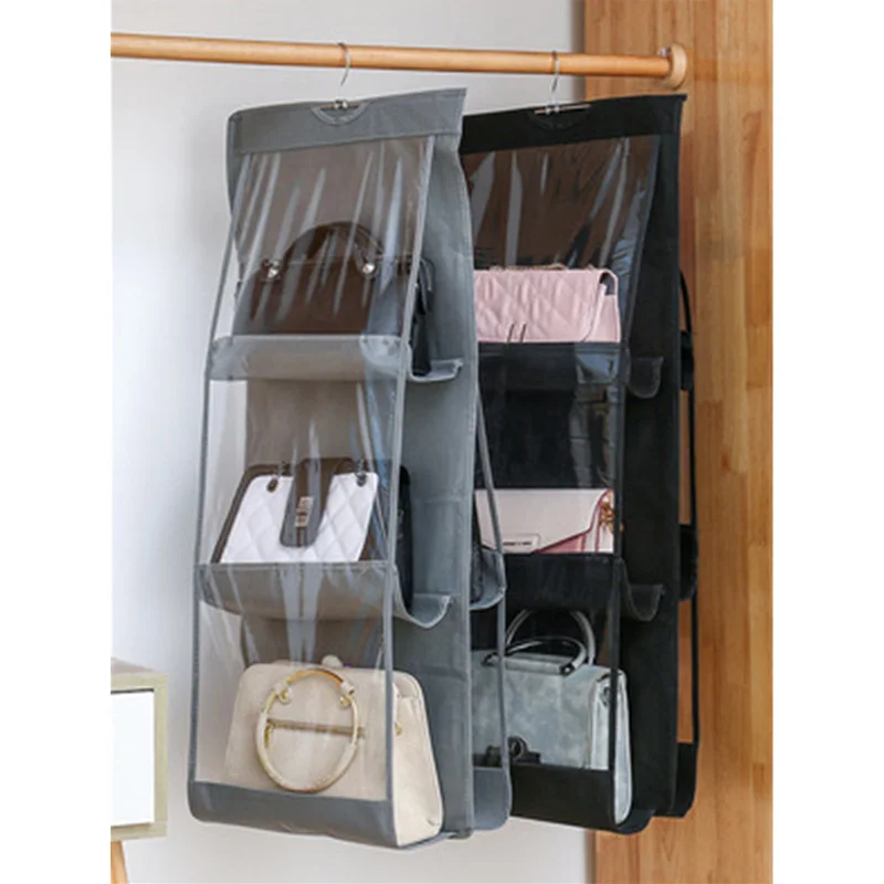 6/8 Pocket Hanging Handbag Organizer Wardrobe Closet Transparent Storage Bag Door Wall Clear Sundry Shoe Bag with Hanger Pouch
6/8 Pocket Hanging Handbag Organizer Wardrobe Closet Transparent Storage Bag Door Wall Clear Sundry Shoe Bag with Hanger Pouch