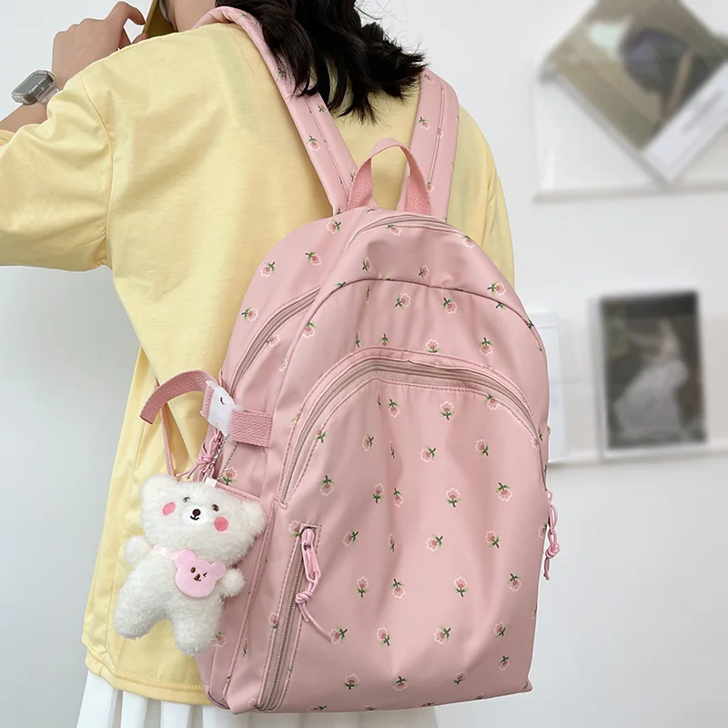 Women Pink Cute Print Student Backpack Fashion Girl Nylon School Bag Trendy Female Laptop College Backpack Lady Kawaii Book Bags
Women Pink Cute Print Student Backpack Fashion Girl Nylon School Bag Trendy Female Laptop College Backpack Lady Kawaii Book Bags