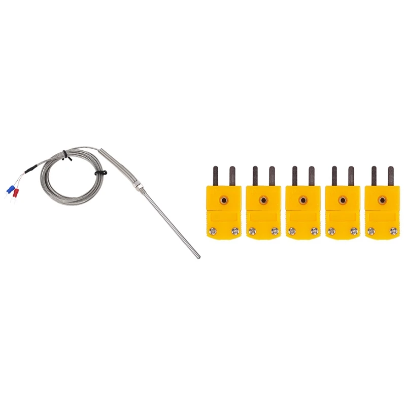 Top Deals 1 Pcs 9.8Ft Thermocouple K Type Sensor Probe & 5Pcs RTD Circuits K Type Temperature Sensor Thermocouple Plugs Yello
Top Deals 1 Pcs 9.8Ft Thermocouple K Type Sensor Probe & 5Pcs RTD Circuits K Type Temperature Sensor Thermocouple Plugs Yello