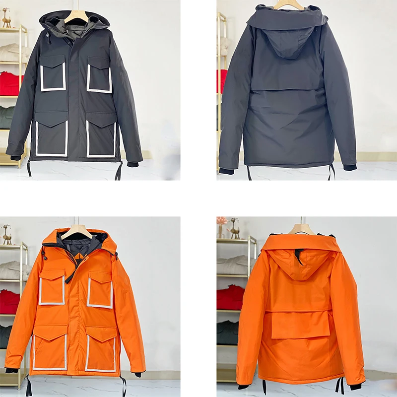 

New Canada Style Men And Women Winter 90% White Duck Parka 4 Pockets Design Down Jackets