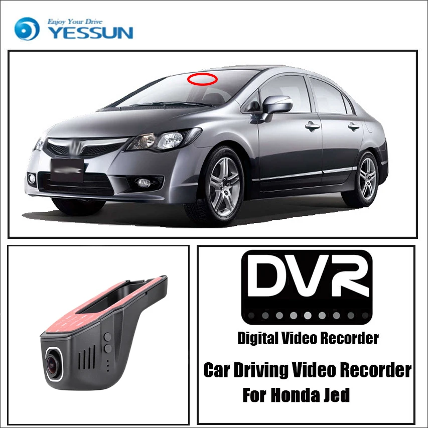 

YESSUN for Honda Jade 2013~2017 Car Driving Video Recorder DVR Mini Wifi Camera Novatek 96658 FHD 1080P Dash Cam Original Style