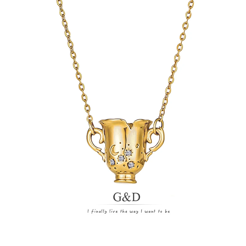 G&D Vintage Crystal Trophy Cup Pendant Choker Necklace for Women 2022 Non Tarnish Stainless Steel Waterproof Jewelry Aesthetic
G&D Vintage Crystal Trophy Cup Pendant Choker Necklace for Women 2022 Non Tarnish Stainless Steel Waterproof Jewelry Aesthetic