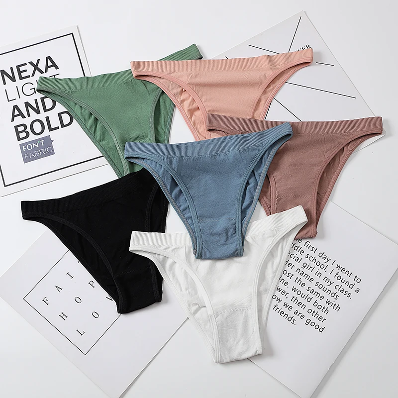 Seamless Women's Panties Ribbed Female Lingerie Sexy Briefs Solid Color Basic Underpanties Breathable Underwear
Seamless Women's Panties Ribbed Female Lingerie Sexy Briefs Solid Color Basic Underpanties Breathable Underwear