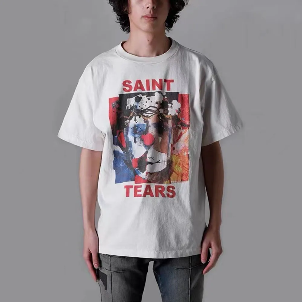 Enso Leisure Best Quality SAINT TEARS Funny Graffiti Printed Pattern 100%Cotton Loose Men Oversized T-Shirt Tops Tees Women 
Enso Leisure Best Quality SAINT TEARS Funny Graffiti Printed Pattern 100%Cotton Loose Men Oversized T-Shirt Tops Tees Women