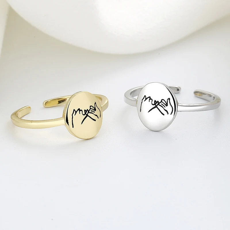 Couples Hand in Hand Ring Metal Opening Fashion Finger Rings Jewelry For Women Men Lovers Romantic Creative Valentine's Day Gift
Couples Hand in Hand Ring Metal Opening Fashion Finger Rings Jewelry For Women Men Lovers Romantic Creative Valentine's Day Gift