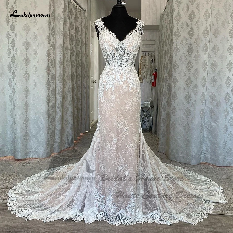 Brautkleider Champagne Mermaid Wedding Dresses 2023 Corset Elegant Bridal Boho Beach Wedding Gowns Illusion Lace Appliques
Brautkleider Champagne Mermaid Wedding Dresses 2023 Corset Elegant Bridal Boho Beach Wedding Gowns Illusion Lace Appliques