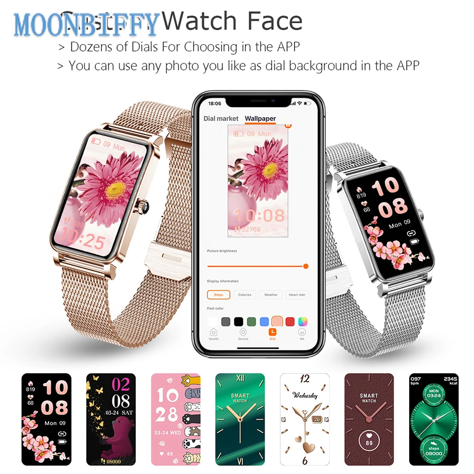 Smart Watch Women Men Waterproof Heart Rate Monitoring Waterproof Smartwatch Steel Strap Ladies Sport Watches Full Touch Screen
Smart Watch Women Men Waterproof Heart Rate Monitoring Waterproof Smartwatch Steel Strap Ladies Sport Watches Full Touch Screen