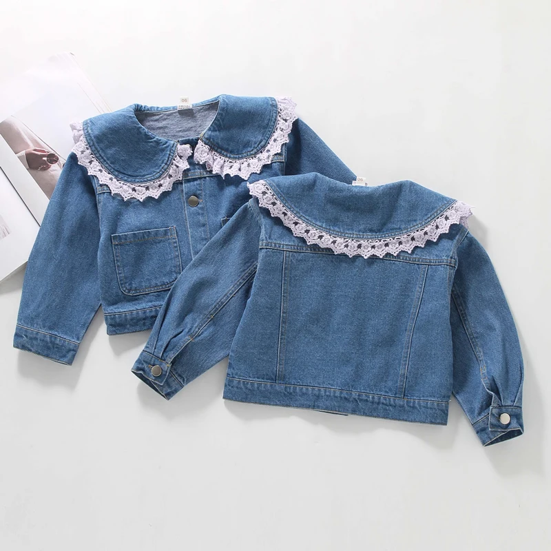Girls Denim Jacket Spring Autumn New Baby Kids Korean Denim Top Clothes Children's Fashion Lace Denim Coats
Girls Denim Jacket Spring Autumn New Baby Kids Korean Denim Top Clothes Children's Fashion Lace Denim Coats
