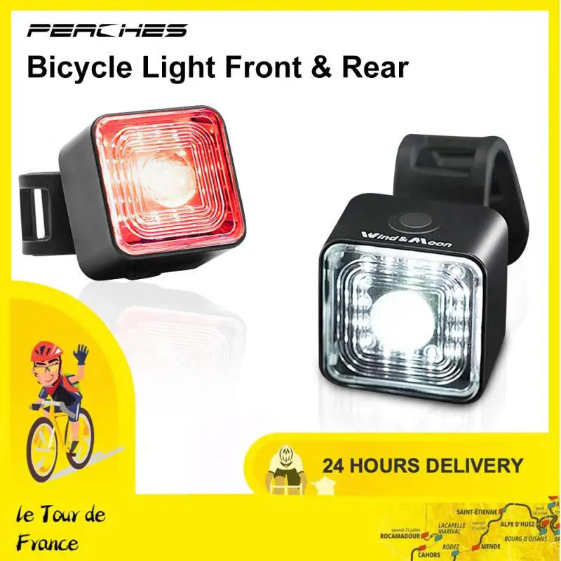 

High Lumen Bike Lights Intelligent Brake MTB Bicycle Front And Rear Lamp USB Rechargeable Cycling Flashlights Bike Accessories