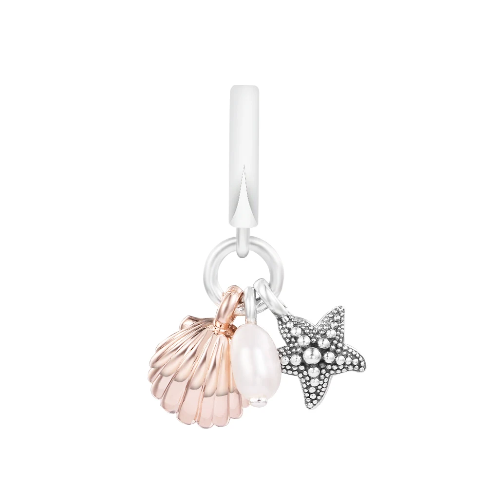 CKK Silver 925 Jewelry Freshwater Cultured Pearl, Starfish & Shell Triple Dangle Charm Fits Original Bracelets Sterling Beads
CKK Silver 925 Jewelry Freshwater Cultured Pearl, Starfish & Shell Triple Dangle Charm Fits Original Bracelets Sterling Beads