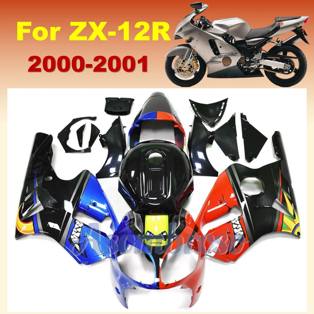 Детали для кузова Ninja наклейки в виде акул 2000 2001 ZX12R аксессуары мотоциклов